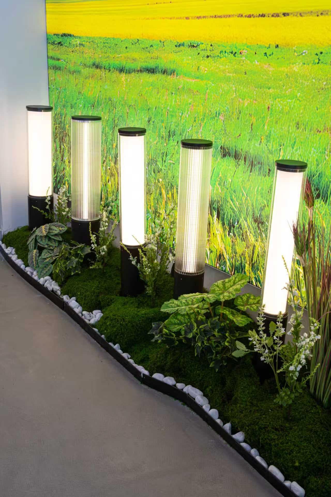 Цилиндрический газонный светильник D80