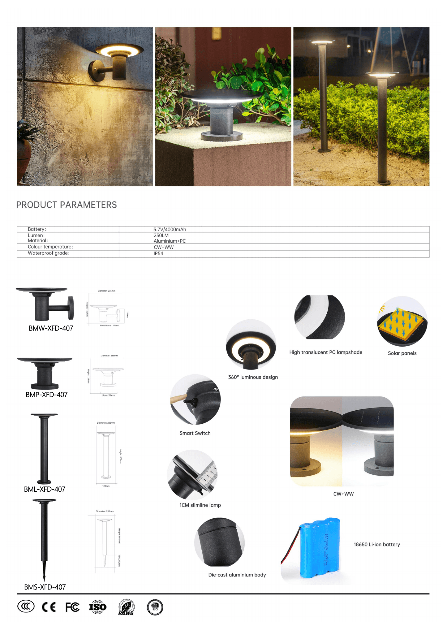 Универсальный светильник XFD-407